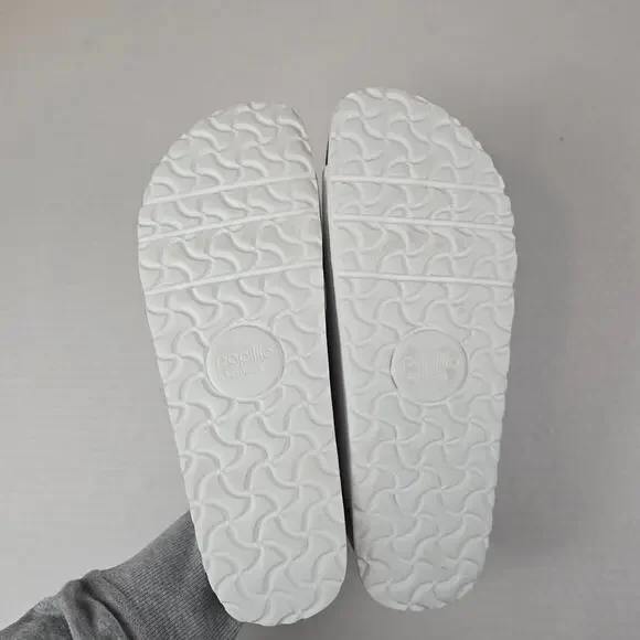 Birkenstock Papillio Arizona Flex Platform Birko-Flor Size 41/L10 White Narrow